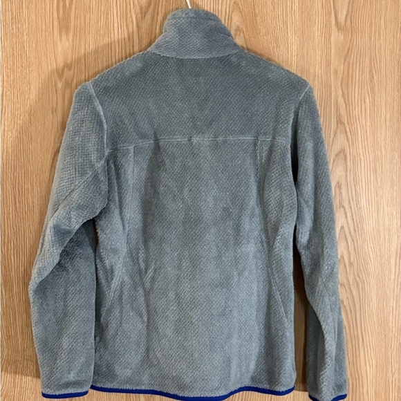 Patagonia 1/4 Snap Re-Tool Synchilla Gray and Blue Fleece Pullover - Picture 2 of 5